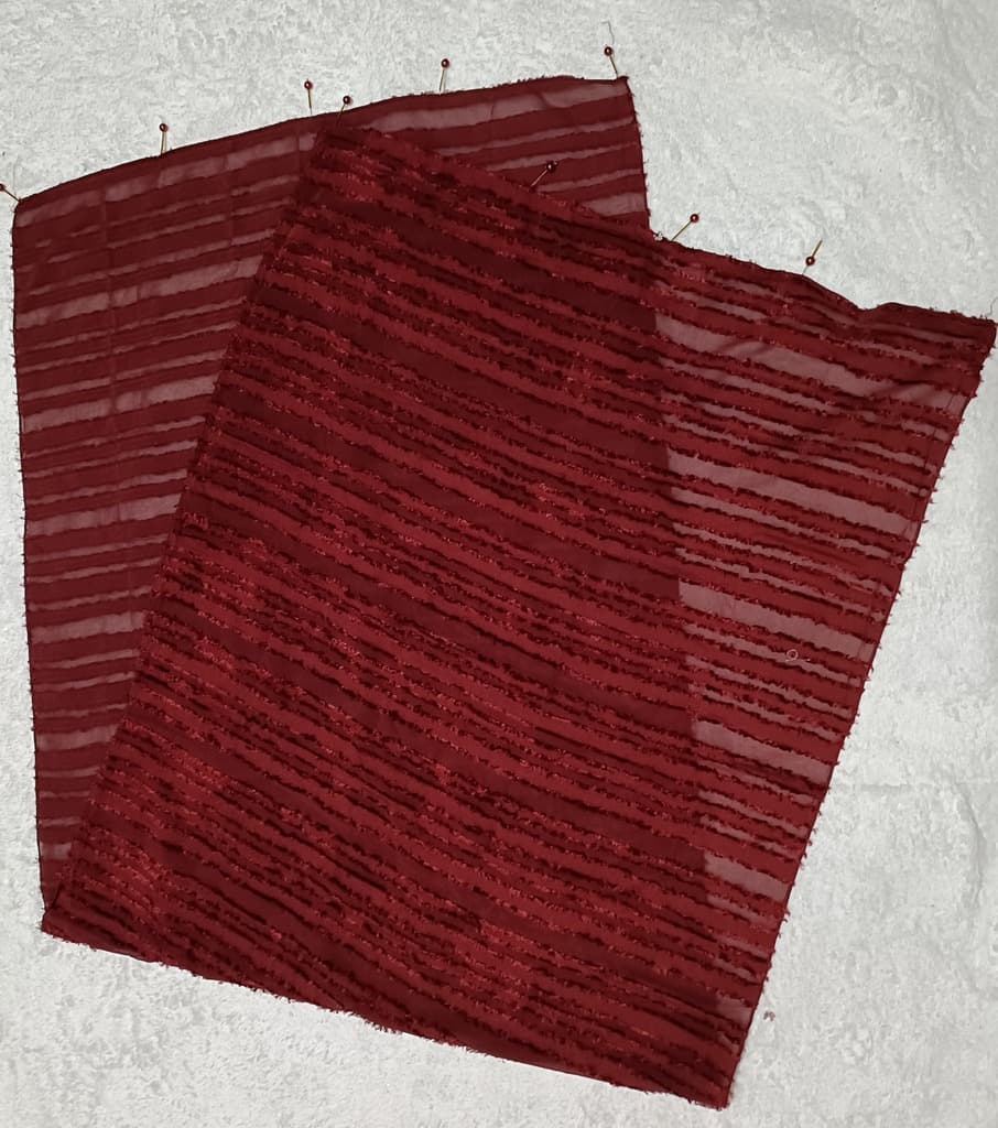 Mahogany Red Fur Hijab - Stole With Latkan thumbnail 2