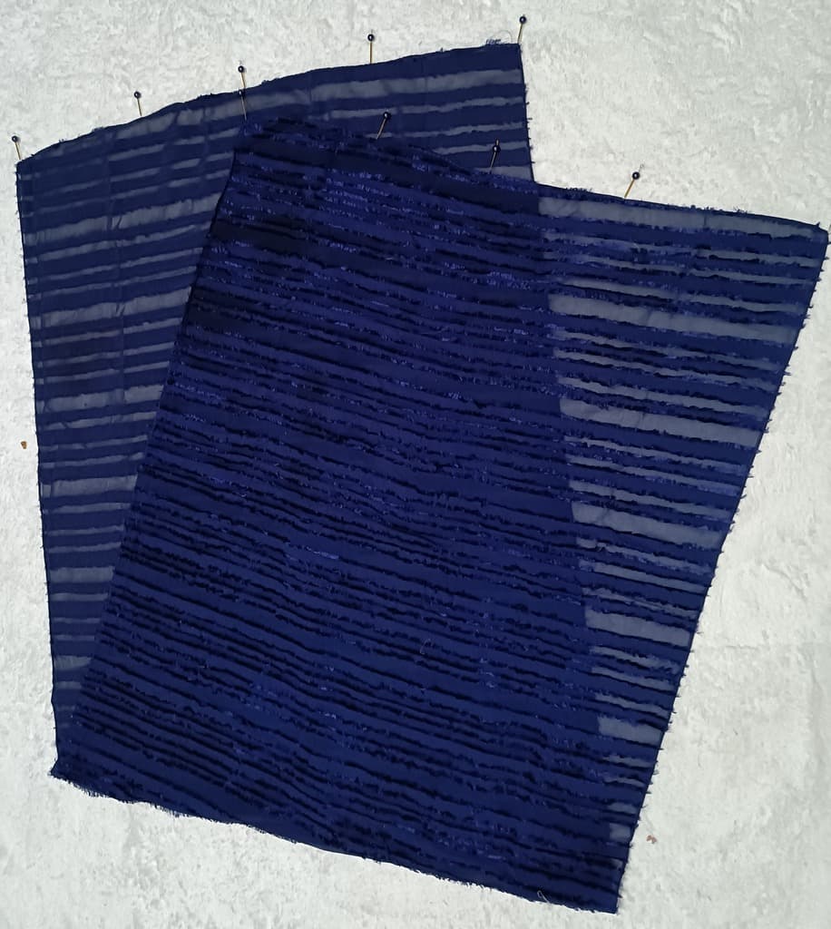 Denim Blue Fur Hijab - Stole With Latkan thumbnail 2