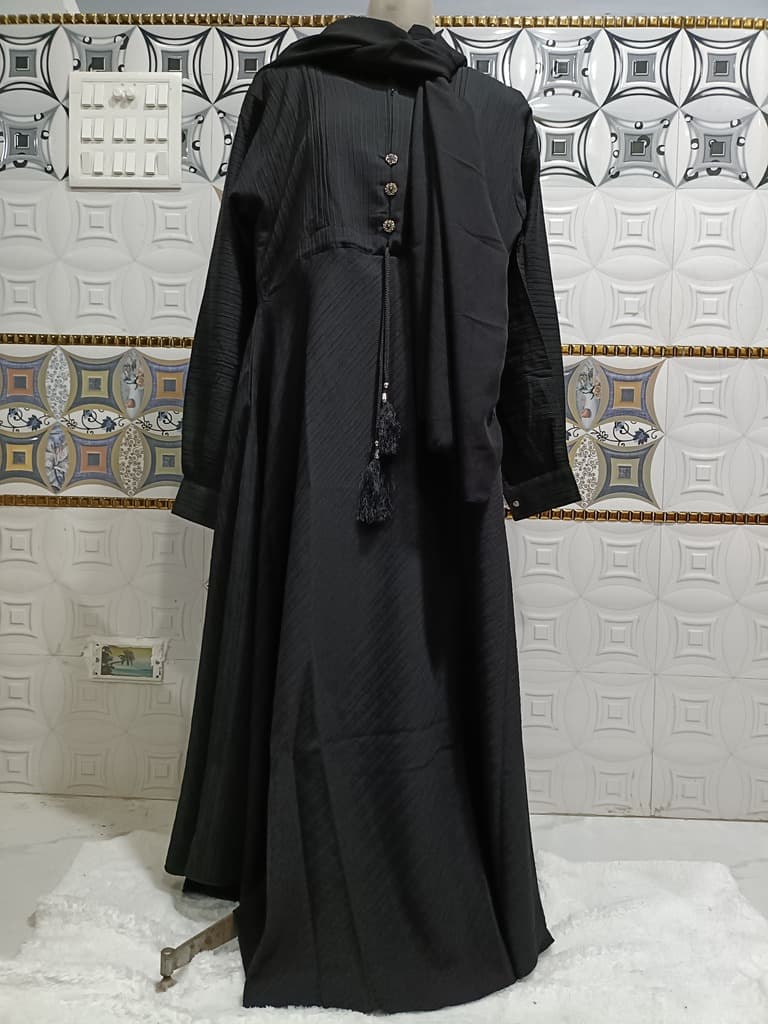 Black Candy Umbrella Abaya With Dori