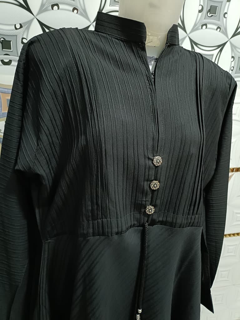 Black Candy Umbrella Abaya With Dori thumbnail 4