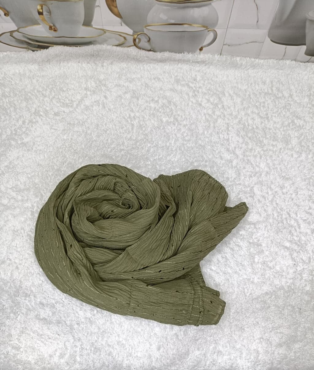 Sage Green Cotton Crush Hijab Stole