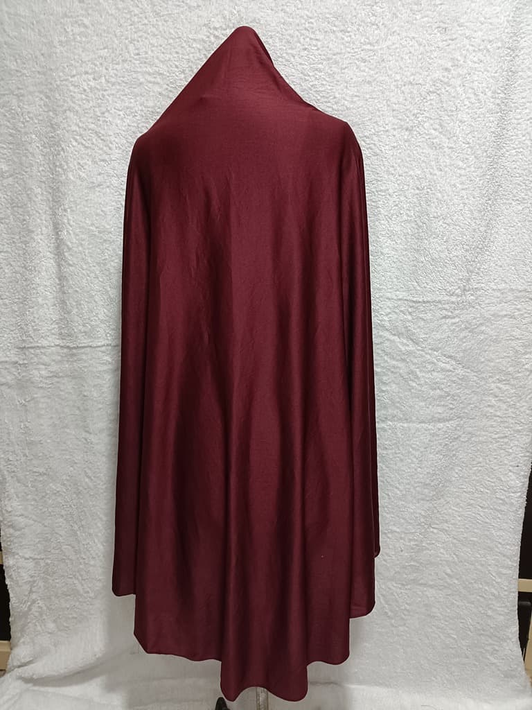 Modest Maroon Khimar, Scarf Prayer Dress thumbnail 2