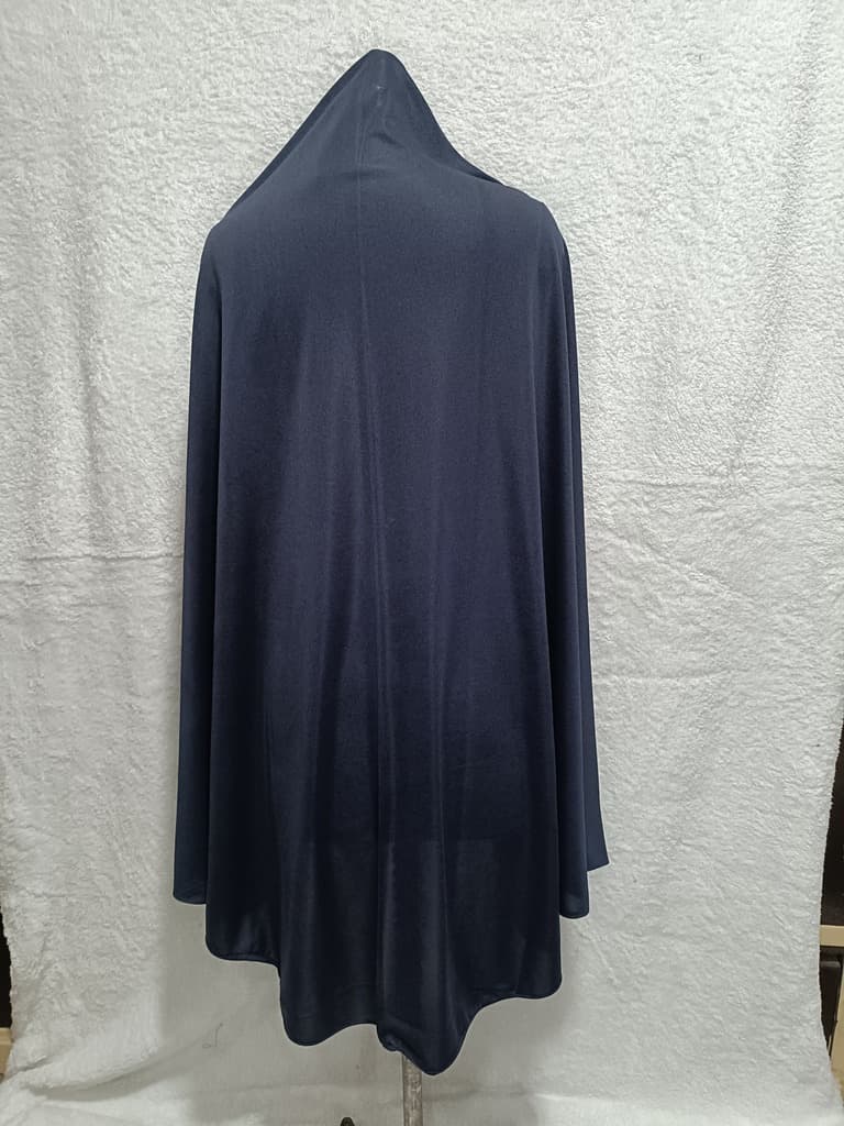 Modest Slate Gray Khimar, Scarf Prayer Dress With Crush Color Pattern thumbnail 2