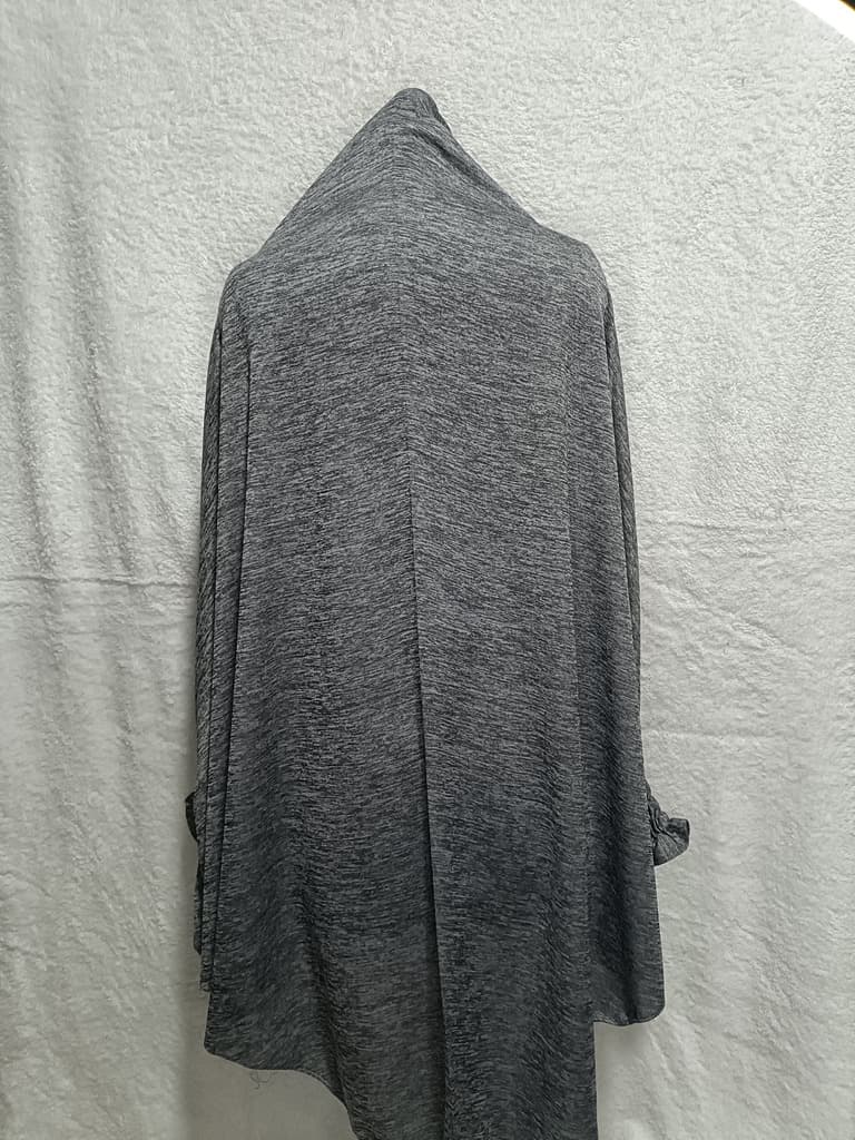 Crush Gray Khimar, Scarf Prayer Dress With Elastic Sleeves thumbnail 3